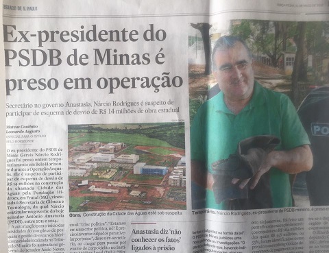 Aécio Neves e o presidente do PSDB em Minas
